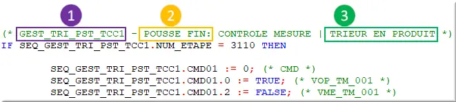 step 3110 Commentaire step Trieur
