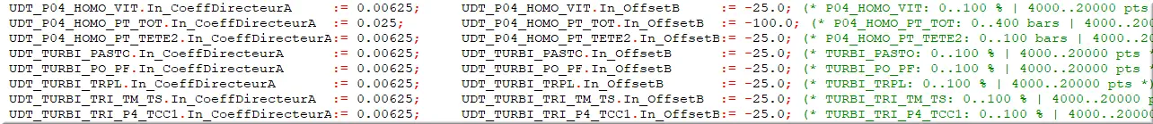 Exemple correct d'alignement