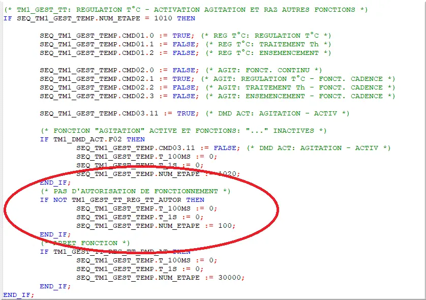 step 1010 Pas d'autorisation de fnct