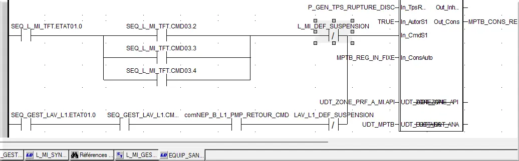 Bloquer le pilotage d'élément critique